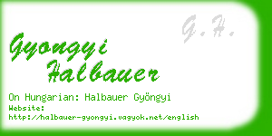gyongyi halbauer business card