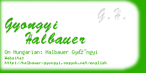 gyongyi halbauer business card